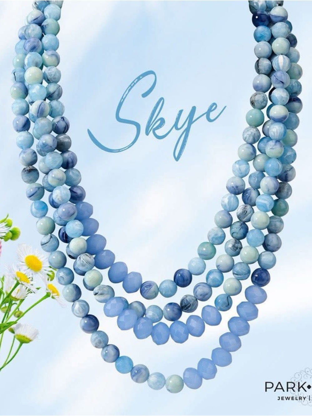 Park Lane Skye Multi-Strand Blue Beaded Necklace -